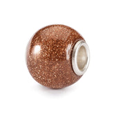 Trollbeads Round Brown Goldstone Bead TGLBE-20396